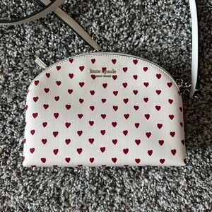 Kate Spade Cream and Red Heart Women's crossbody handBag with strap